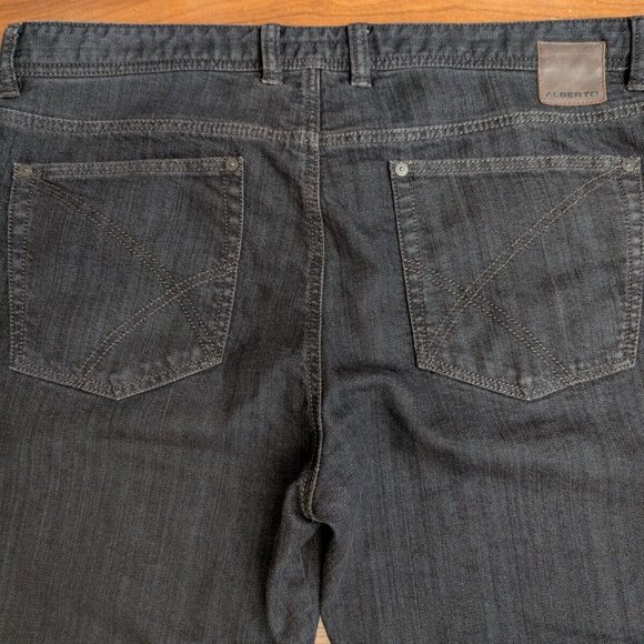 ALBERTO Mens Black Revolution Denim Stretch Modern Fit Super T400 Jeans 40x34 - Picture 11 of 16